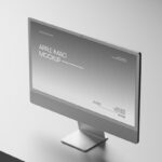 iMac Mockup Silver Color