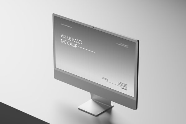 iMac Mockup Silver Color