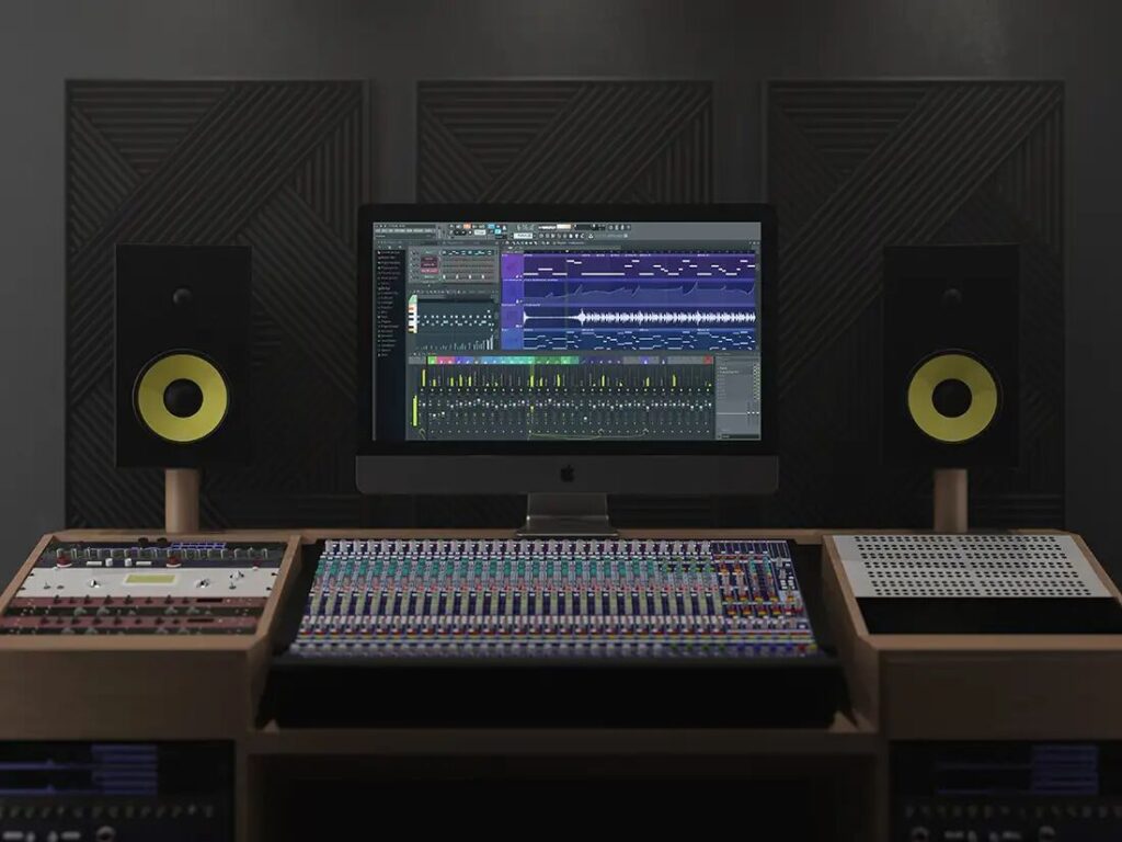 iMac Pro Scene in Music Studio Mockup