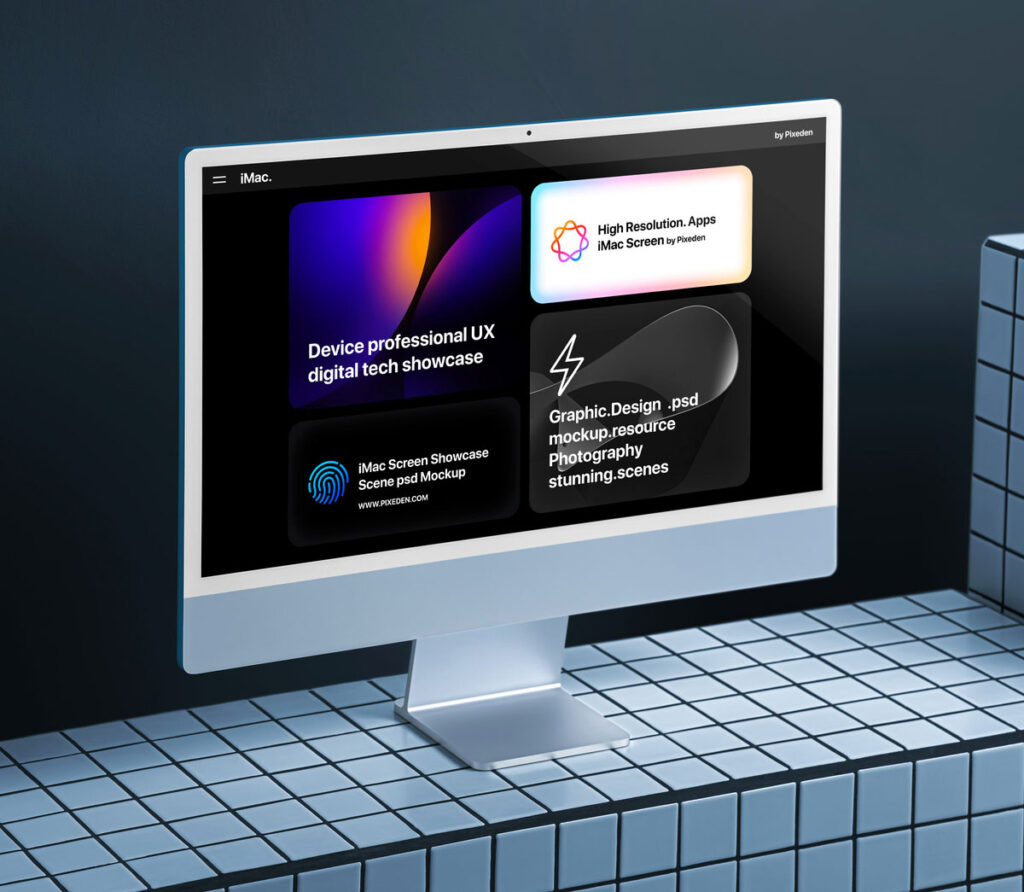 iMac Showcase Screen Mockup