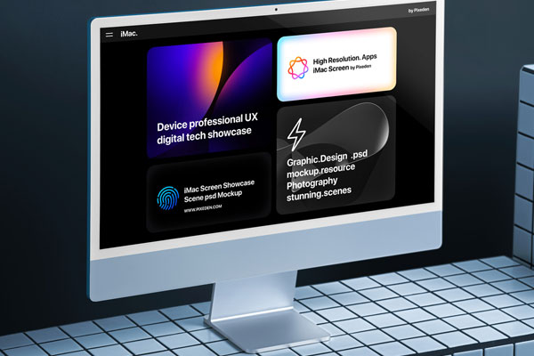 iMac Showcase Screen Mockup