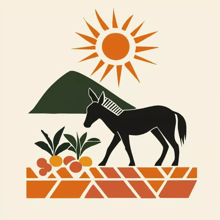 Inca Graphic Donkey Landscape