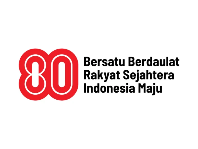 Indonesia 80th anniversary of Independence Day Logo