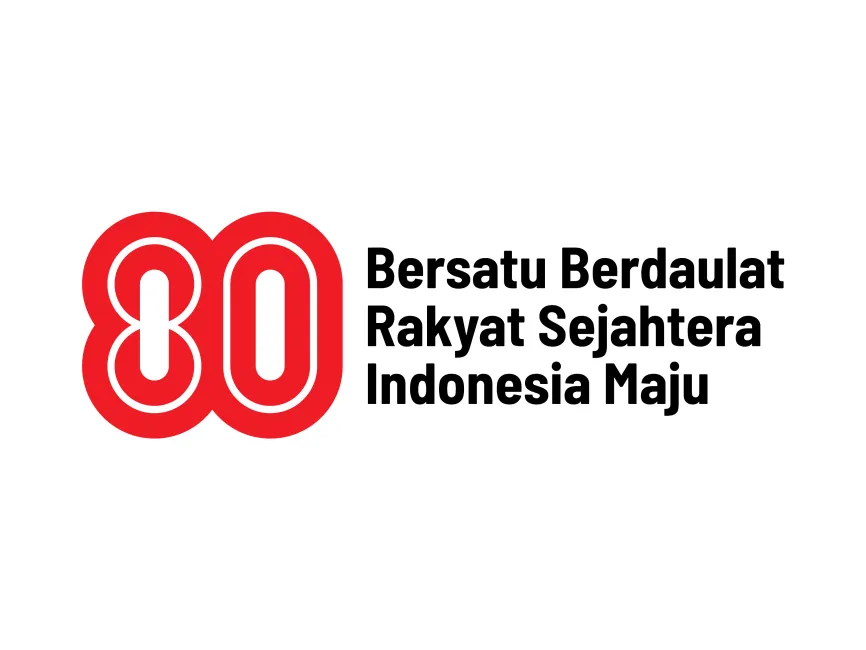 Indonesia 80th anniversary of Independence Day Logo