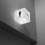 Indoor Acrylic Cube Lightbox Signage Mockup