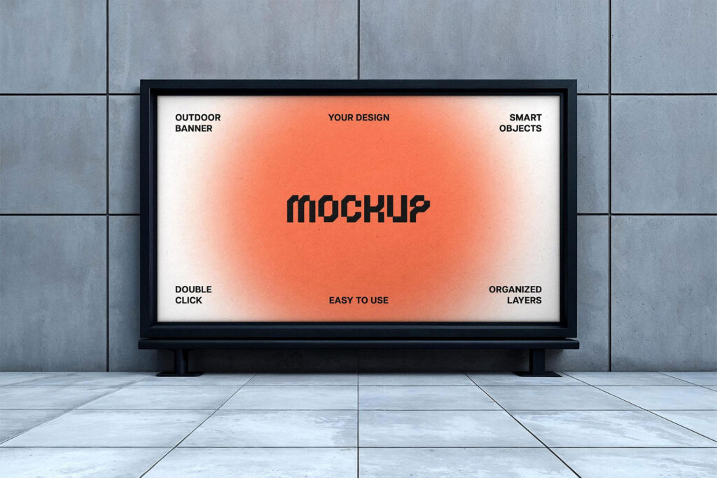 Indoor Advertising Banner Mockup