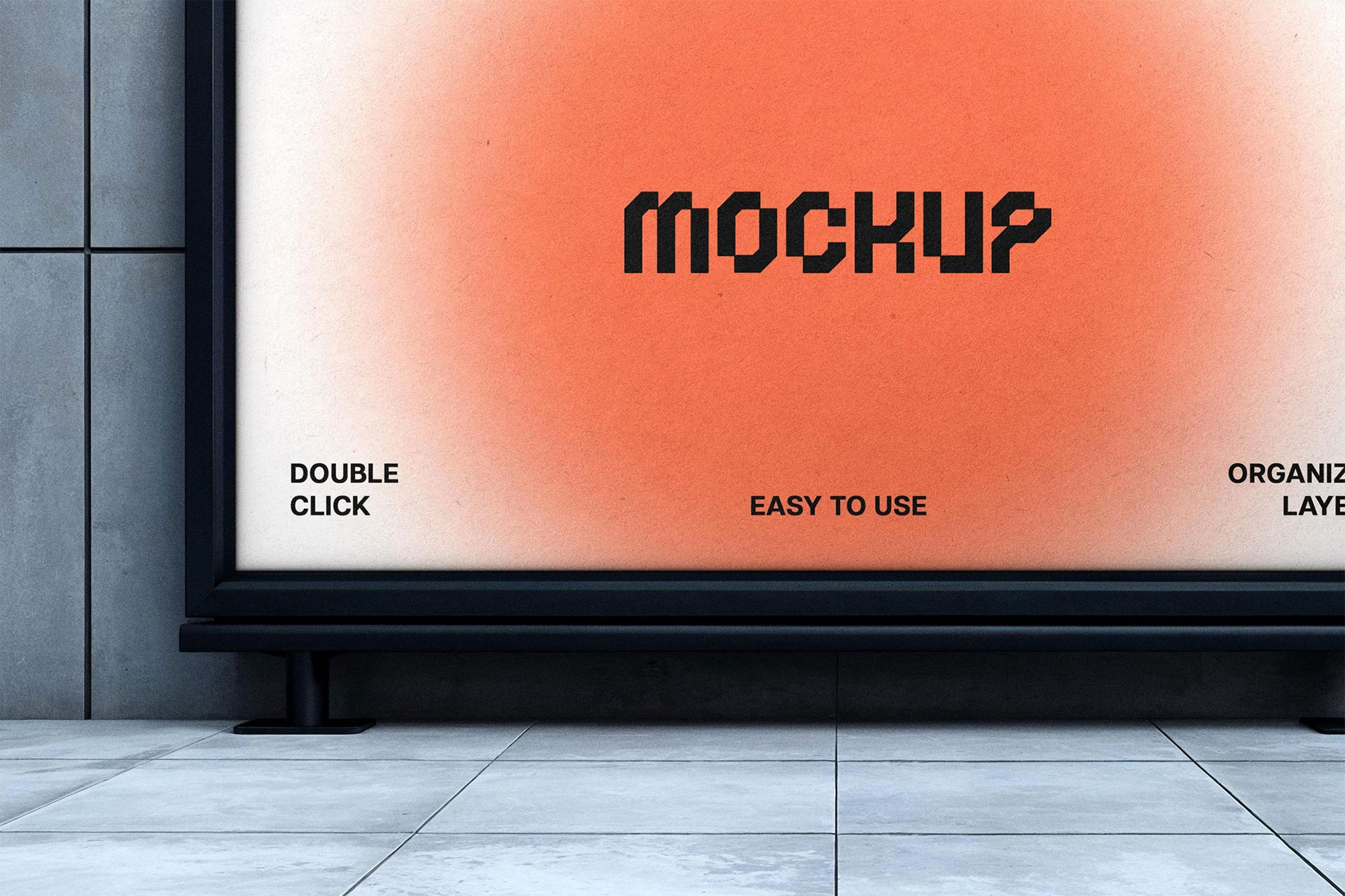 Free Indoor Advertising Banner Mockup PSD Template