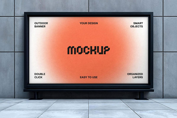 Indoor Advertising Banner Mockup
