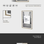 Indoor Photo Frame Mockup in 3 Sights