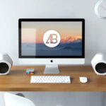 Indoor Setting Showing Realistic 5k iMac Mockup