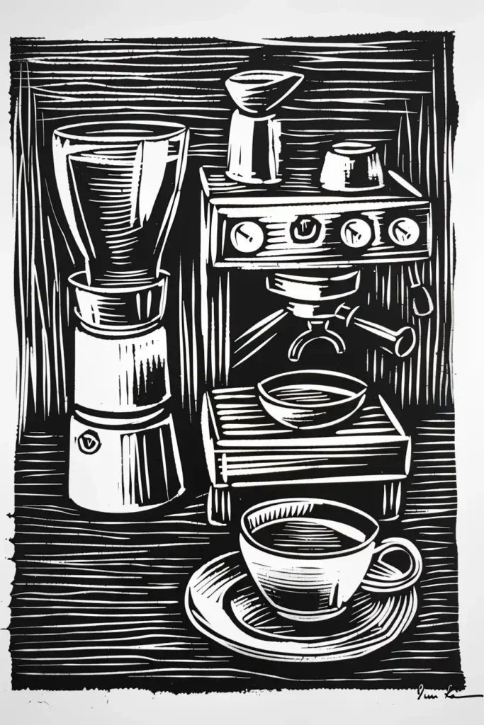 Industrial Linocut Espresso