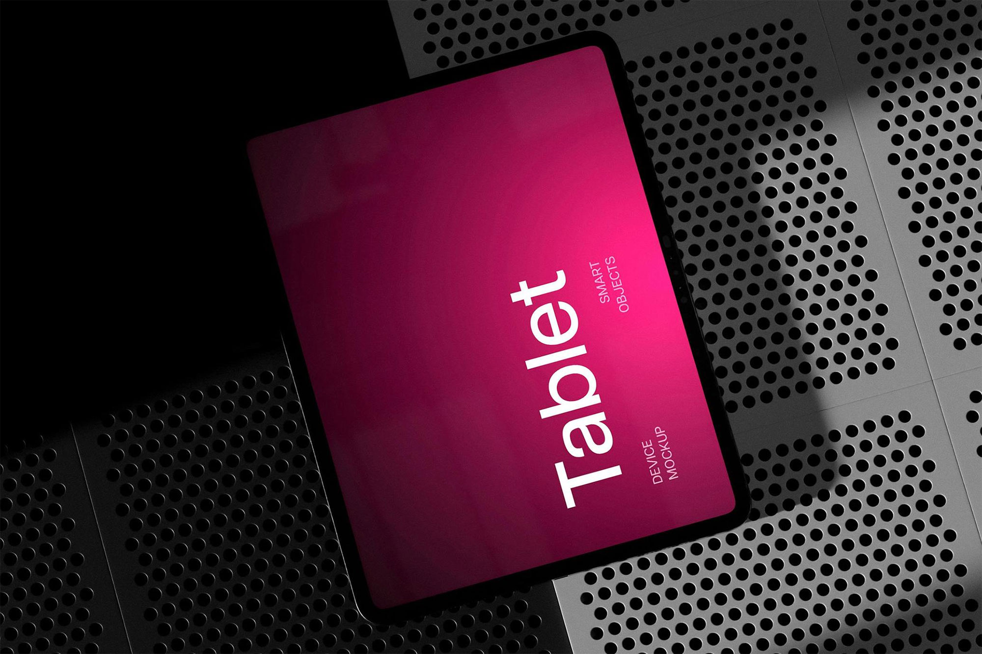Free Industrial M4 iPad Pro 13 Mockup PSD Template