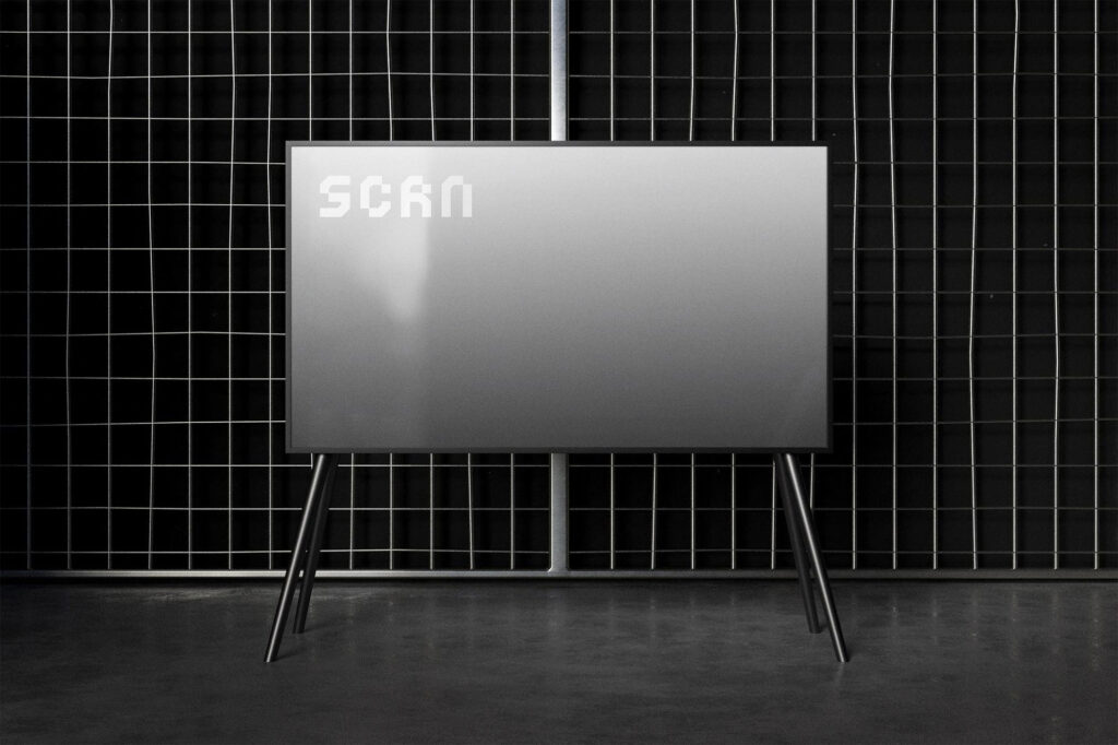 Industrial TV Screen Mockup