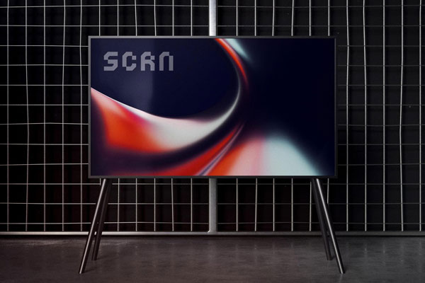 Industrial TV Screen Mockup