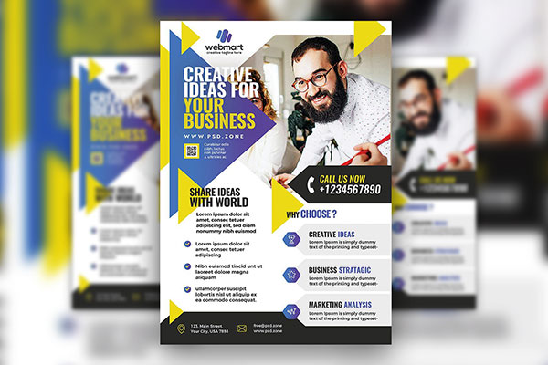 Infographic and Geometric Modern Corporate Flyer Template