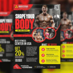 Infographic Gym and Fitness Center Flyer Template