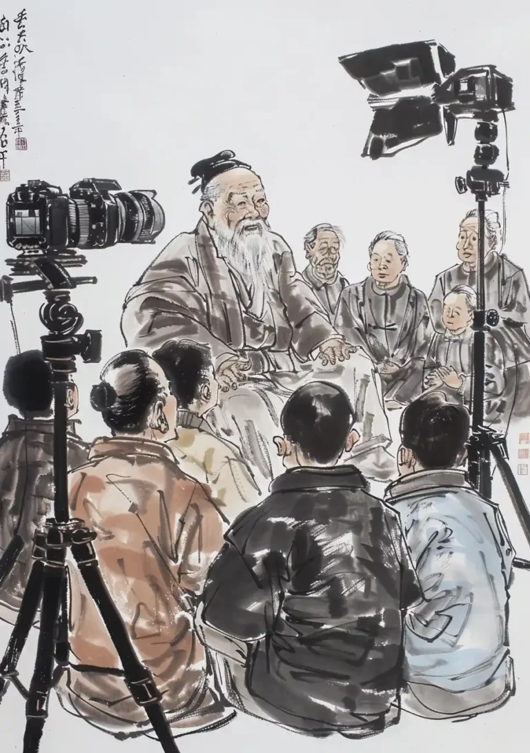 Ink Animation Film Set Meeting ai prompt preview