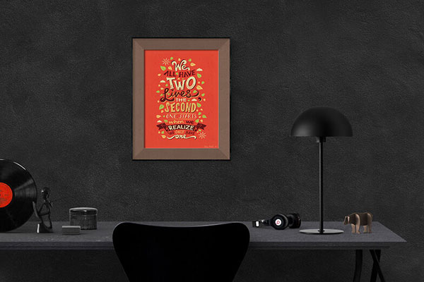 Interior Framed Photo Frame Poster Mockup