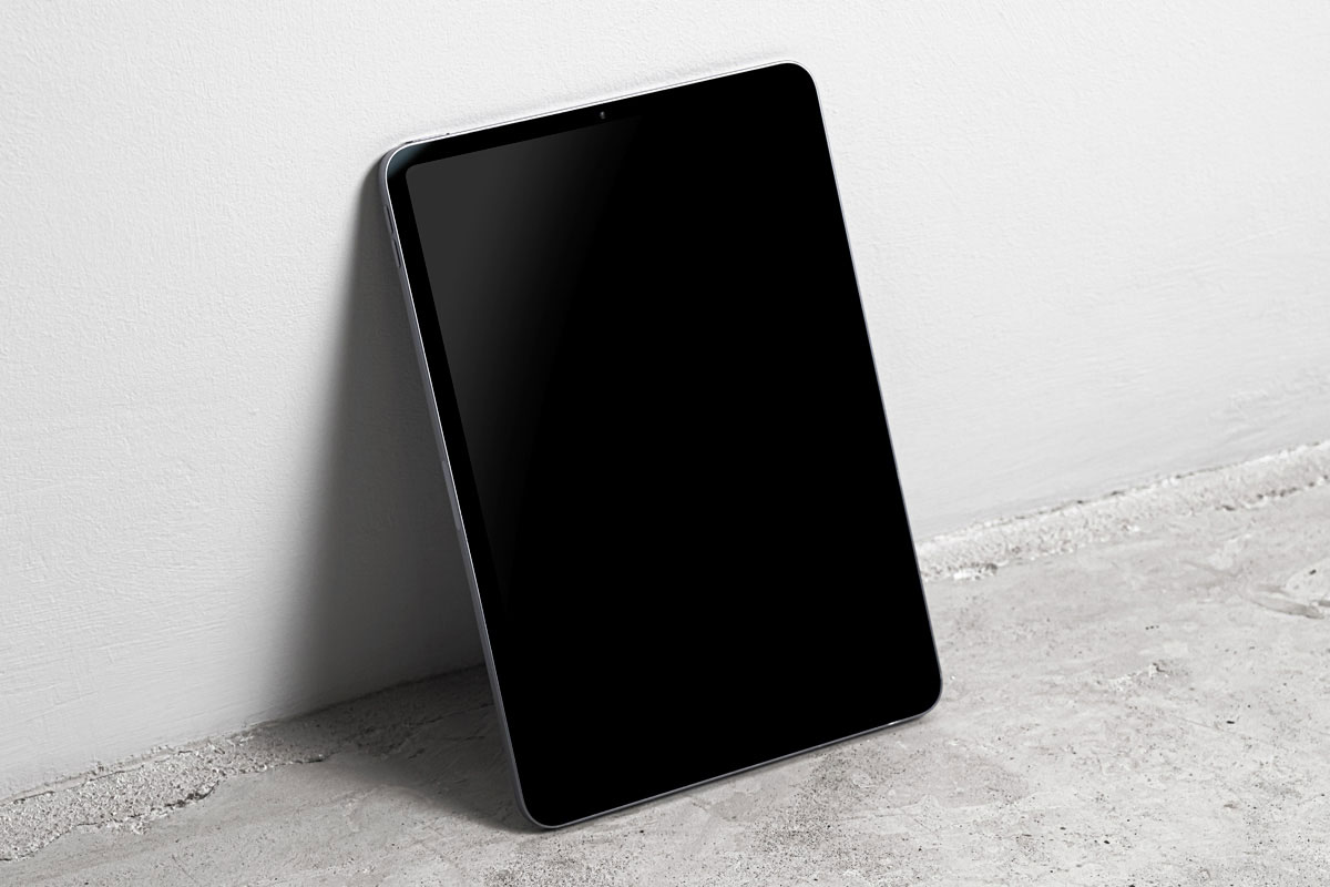 Free iPad Screen Showcase Scene Mockup PSD Template