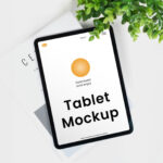 iPad Screen with Plant Mockup