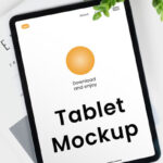 iPad Screen with Plant Mockup