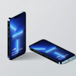 iPhone 13 Pro Mockup in Perspective Sight