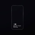 iPhone 13 Pro Mockup on Black Background in Facing Vision