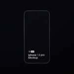 iPhone 13 Pro Mockup on Black Background in Facing Vision