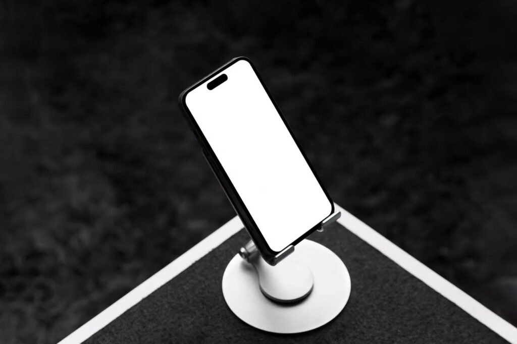 iPhone 14 Pro in Dock Mockup