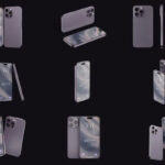 iPhone 14 Pro Max Mockup in 9 Various Sights