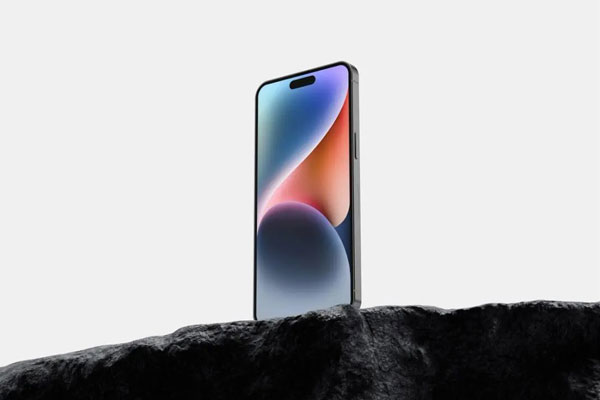 iPhone 14 Pro Max on Rock Mockup
