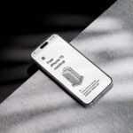 iPhone 15 Mockup with Shadow Overlays in 4 Sights