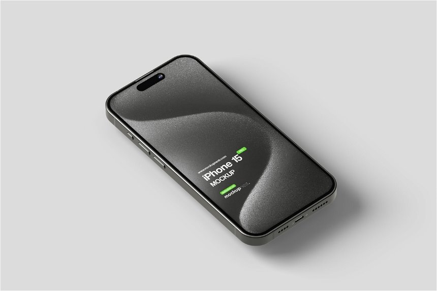 iPhone 15 Pro Mockup in 4 Distinct Views