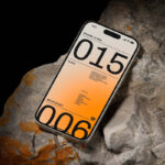 iPhone 15 Pro Mockup in Perspective View