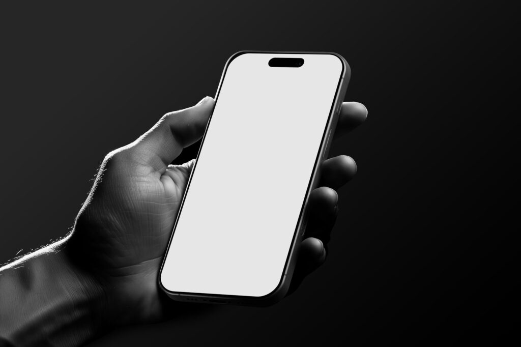 iPhone 16 Pro Mockup Holding by Hand