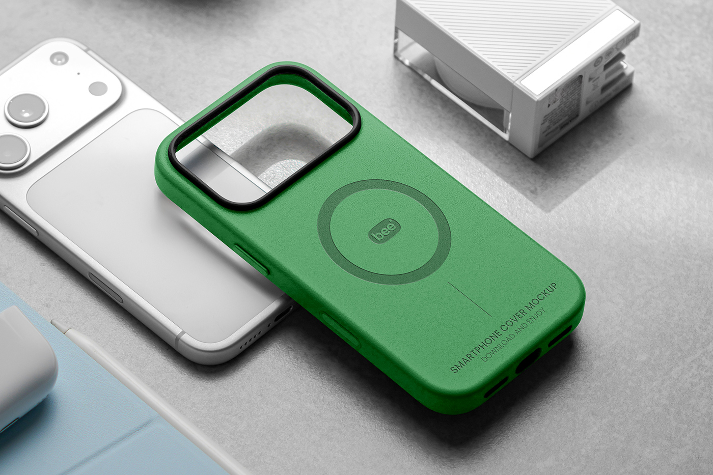 Free iPhone 17 Pro Case Mockup PSD Template