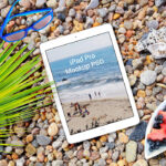 iPhone 6s Plus and iPad Pro on the Beach Mockup