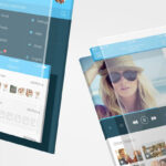 iPhone App Mockups of Two Floating Screens