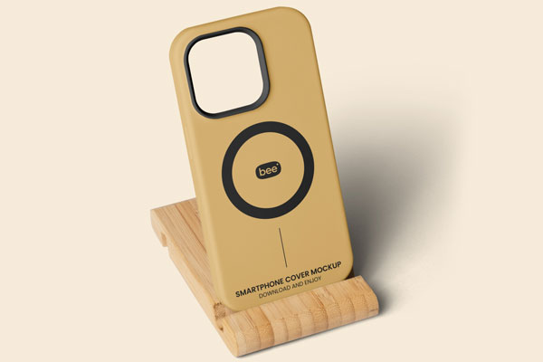 iPhone Case in Stand Mockup