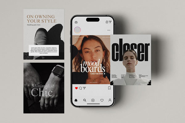 iPhone Display Card Layout Mockup