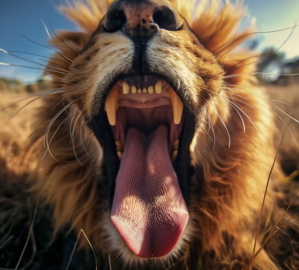 iPhone Lion Tongue Photo