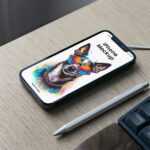 iPhone on Charger Mockup