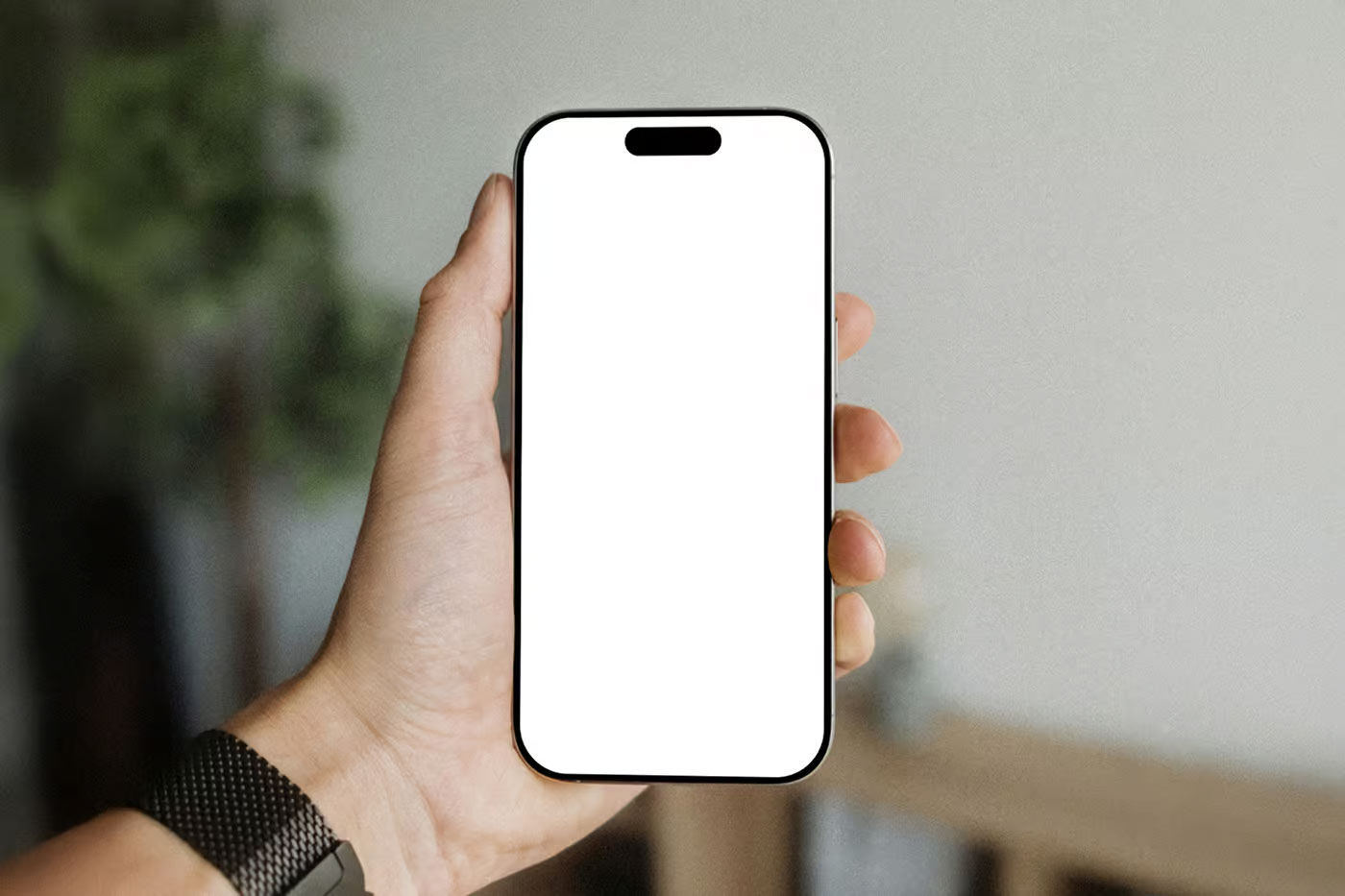 Free iPhone Pro in Home Mockup PSD Template