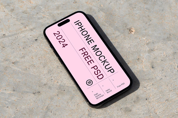 iPhone Pro on Path Mockup