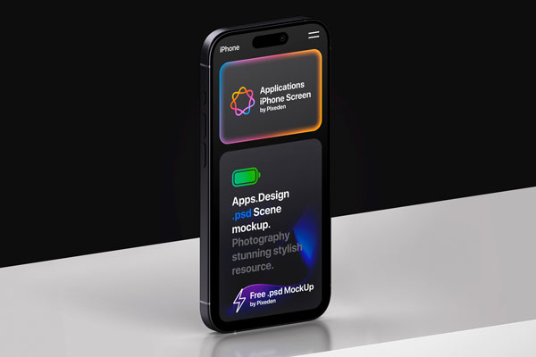 iPhone Pro Showcase App Screen Mockup