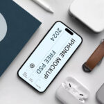 iPhone Pro with Book Mockup