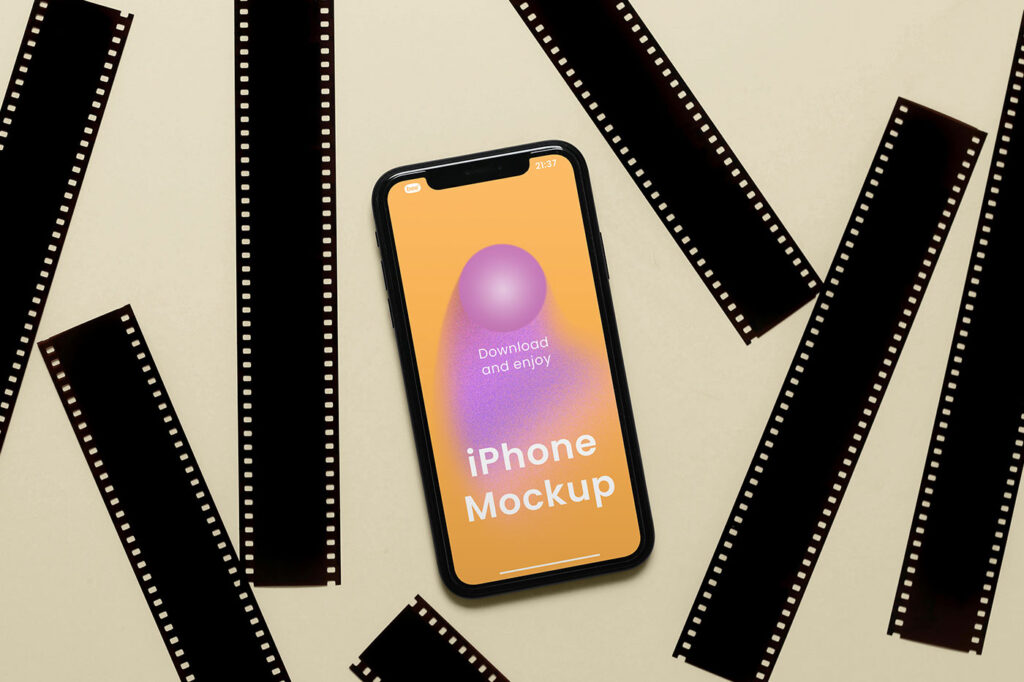 iPhone Screen Scene Mockup