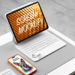 iPhone with iPad Mockup
