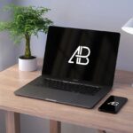 iPhone X and MacBook Pro Mockup on a Desk