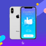 iPhone X Screen Mockup Front and Backside View